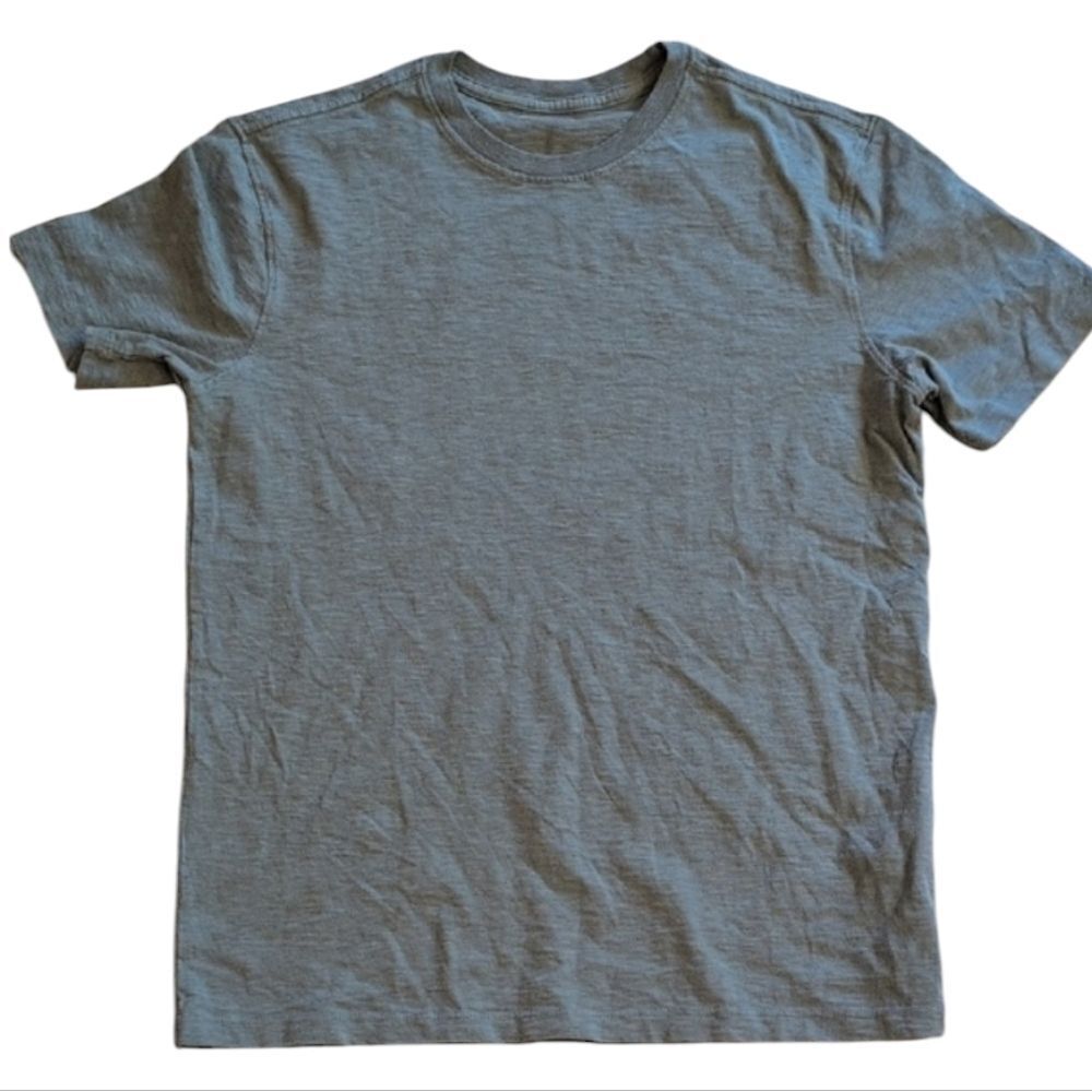 NEW American Giant Premium Slub Crew Short Sleeve Tee Light Bluish Grey Size S